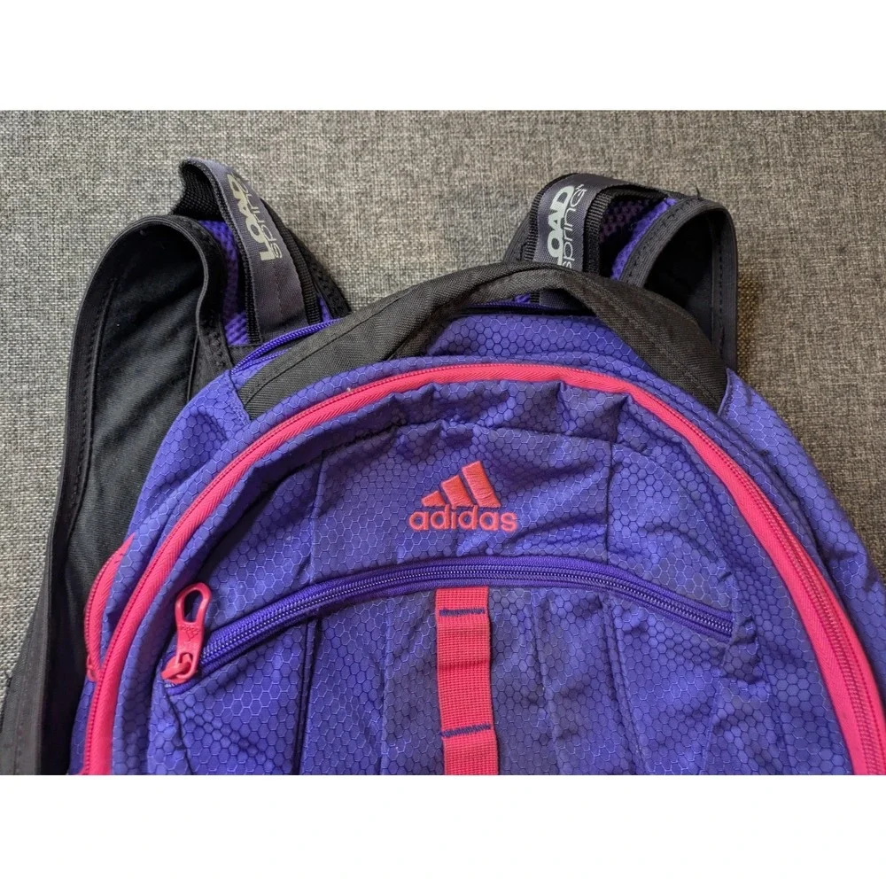 Adidas Load Sprint Backpack Laptop School Sports Travel Hiking Black-Pink-Purple